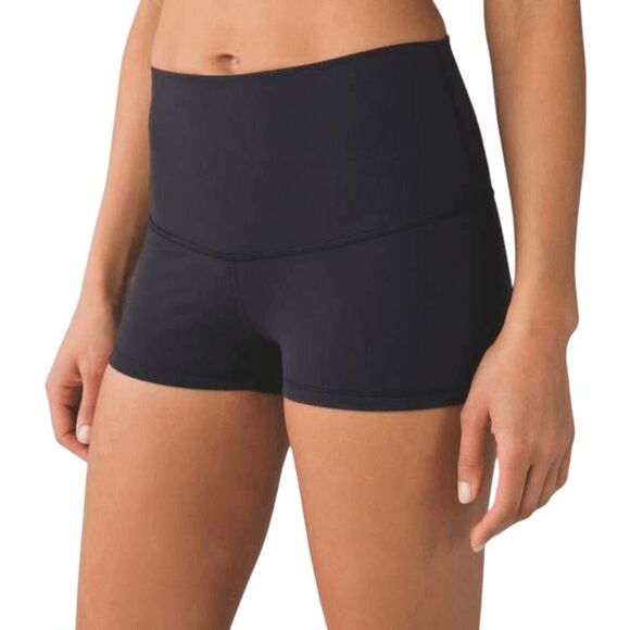LULULEMON ATHLETICA Boogie Short (Roll Down) Full-On Luon Size 6 - Picture 1 of 5